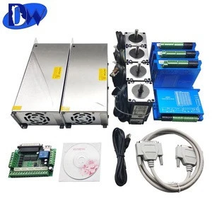 Hot sell 2 phase 12N.M 4 axis stepper motor nema 34 kit for cnc router
