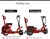 Import hot selling 3 wheel power electric  scooter electric wheelchair  elderly handicapped mobility from China