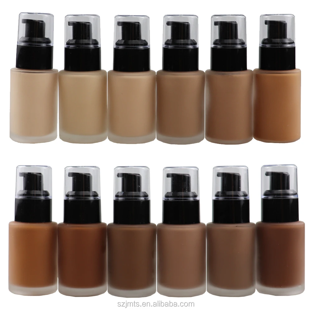 Hot Selling High Quality Full Coverage Foundation Makeup Waterproof Private Label Matte 12 Colors Liquid Foundation Cosmetics