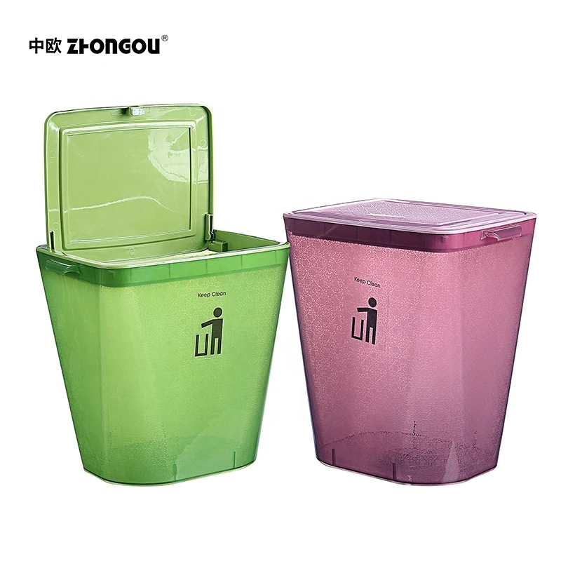 Household/ Hotel water proof plastic trash can litter bin with custom logo
