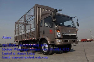 HOWO Sinotruk light box trucks 4x2 howo extended cab light cargo truck