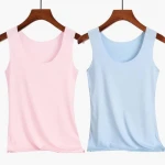 HY21003 Ladies summer casual  wear ice silk seamless slimming solid color sleeveless women comfortable modal camisole