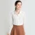 Import In Stock 2020 fashion summer woman tops 100%silk long sleeve white plus size office skirts and blouses for women from China