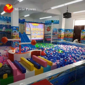 Indoor Playground Children Games 3D Interactive Wall Projection System Kids Puzzle Game Ball Pool AR Croquet Ball Game Equipment