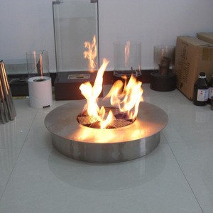 Inno living fire FR20 round outdoor chimney  fireplace	fire pit steel