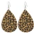 Import INS fall winter jewelry Retro domineering Water Drop Leopard Print faux leather earrings from China