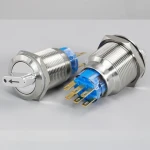Ip65 22mm Good Quality Metal Rotary Switch Reset Stainless Steel Customizable Plastic On-off Rotating Switch