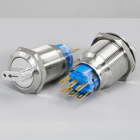 Buy Ip65 22mm Good Quality Metal Rotary Switch Reset Stainless Steel ...