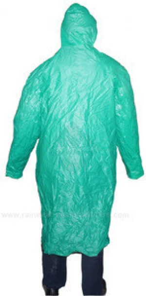 ISO Audit China Bulk Long Plastic Green Raincoat Factory with custom printing logo size color styles Rain Jacket Producer