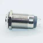JC12D-G10Z-N Series 220V mental power button push button switch with 3v led