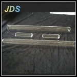 JDS Clear round silica quartz tube with flange , large diameter quartz tube for tube furnace