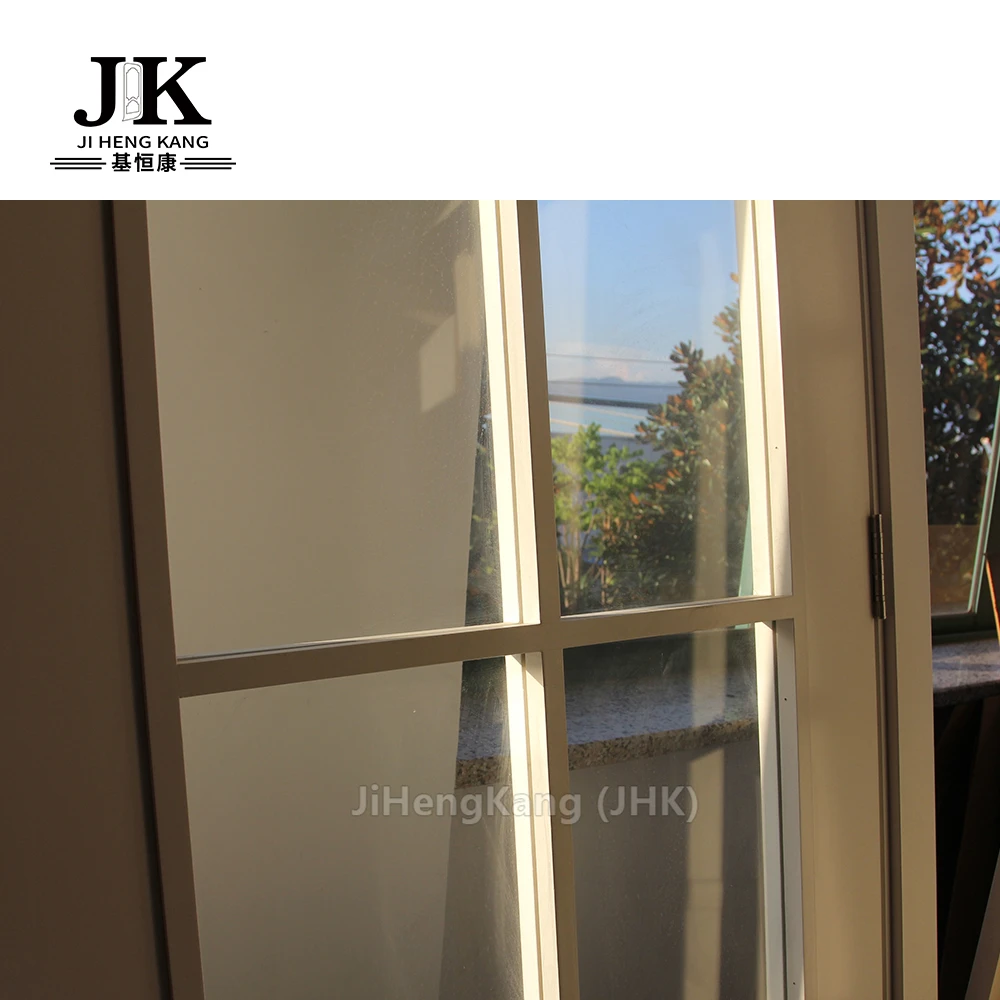 JHK-G35 Timber And Wrought Iron Front Doors Japanese Accordion Doors Glass Door