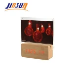 JINSUN Calendars LED Display Smart Clock Wooden Alarm Clock In Desk&Table Clocks Fashion Digital Time Clock for Kitchen