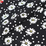 Kahn Clothing Dress Making 100% Viscose Rayon Woven Fabric White Daisy Printed