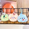 Kawaii Creative Round Heart Shape Monster Plush Keychain For Womens Bag Jewelry And House Decor Pendant With Bell