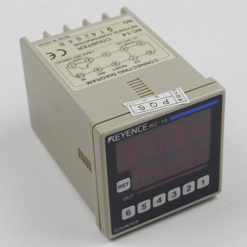 keyence 48mm 6-bit 7-segment LED 1 segment preset DC power supply RC-14 LCD display electronic pre design counter
