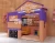 Import kid role play market sets indoor wood house toys cardboard playhouses for kids from China