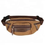 KID wholesale custom fashion canvas man waterproof travel sport small waist bag
