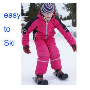 Kids Beginner Skis - Plastic Mini Snow Skis with Sturdy Straps 65cm, 3 years and up to adults with shoe size 10,easy ski