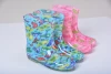 Kids rain shoes rubber boots wholesale with customized logo printed