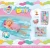Import kids toy plastic swimming cap swimming baby doll with ,interactive swimming goggles moving joint doll from China