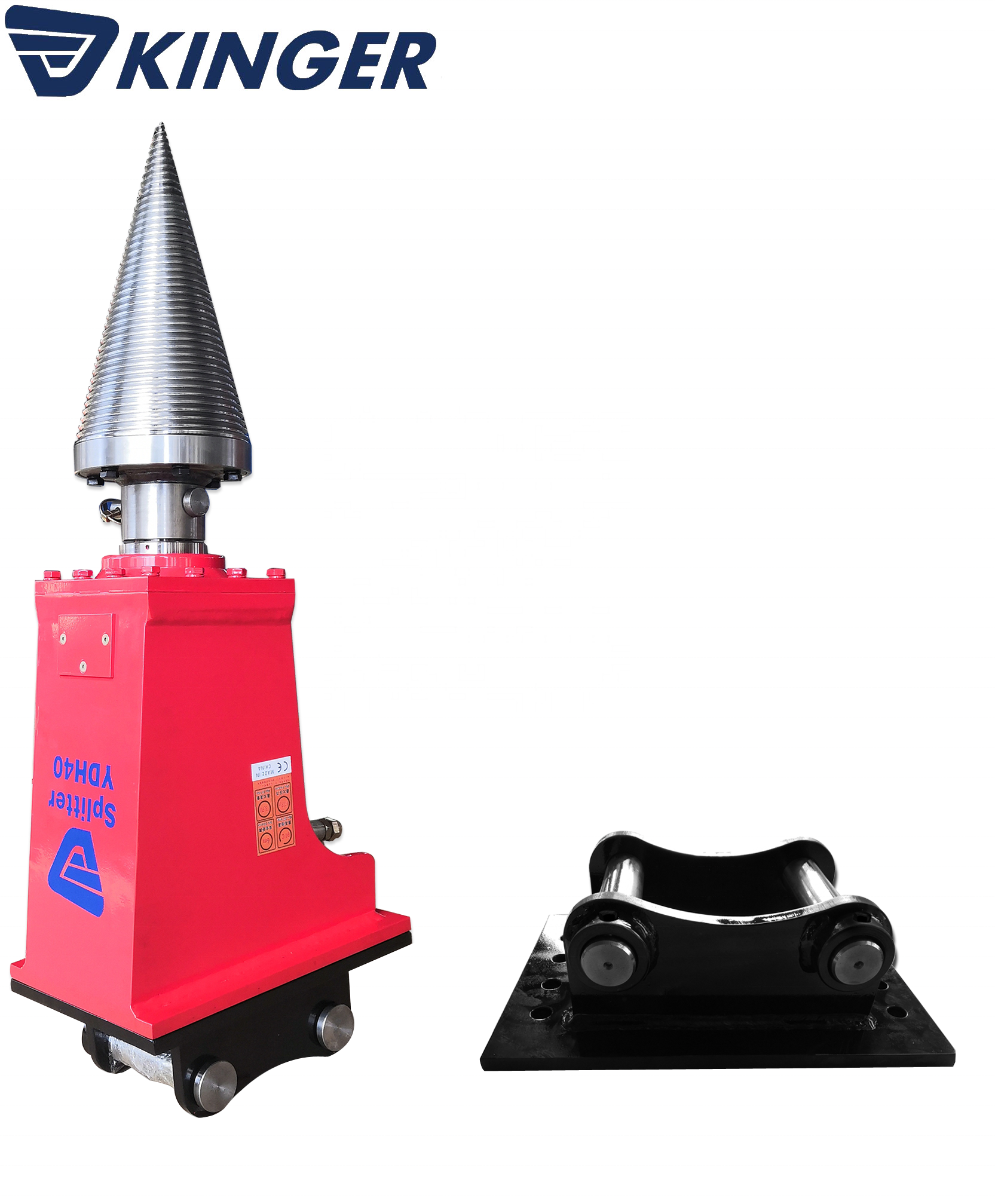 Buy Kinger Excavator Hydraulic Wood Log Splitter Firewood Splitting ...