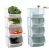 Import kitchen box rack Superposition plastic fruit basket Floor shelf from China