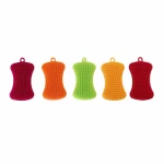 Kitchenware reusable silicone dishwashing sponge cleaning brush silicon sponge dish scrubber