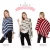 Import knitted acrylic winter shawl scarf stripes blanket poncho for women from China