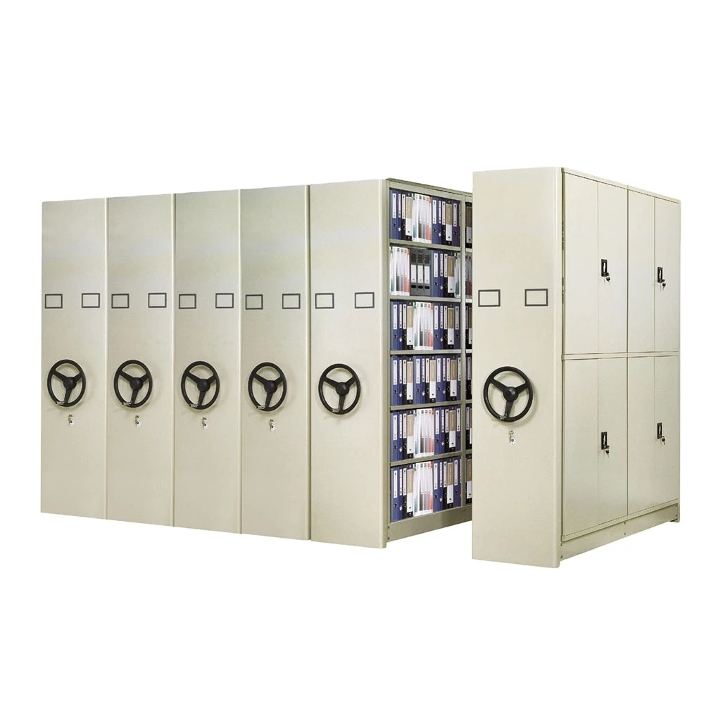 Knock Down Movable Library Compact Shelving/Mobile Mass Cabinet