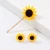 Import Korean Candy Color Daisy Sunflower Stud Earrings Word Hair Clip Pin Set from China