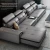 Import l shape leather luxury everyday living room furniture With Bluetooth speaker and charging sofa set from China