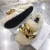 Import Ladies Casual Flat  Luxury Branded Leather Suede Ladies Fur Women Loafers Mules Shoes Fuzzy Teddy Bear  Slipper from China