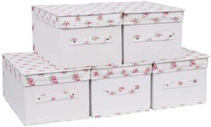 Large Sturdy Foldable Storage Bins with Lids,Household Cotton Fabric Storage Cabinet with Handle, Suitable for Home Organization