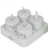LED candle light set of 4 with adaptor,christmas light set,candle lamp with plastic cup or mosaic cup