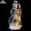 LED light christmas pvc snowman with hats for decoration