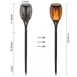 LED Waterproof Fire Flickering Flame Solar Torch Light Lawn Lamp Landscape Lighting