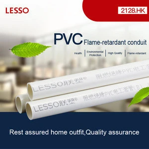 LESSO good fire resistance PVC round electrical conduit pipe duct cable protector electrical conduit pipe electrical conduit