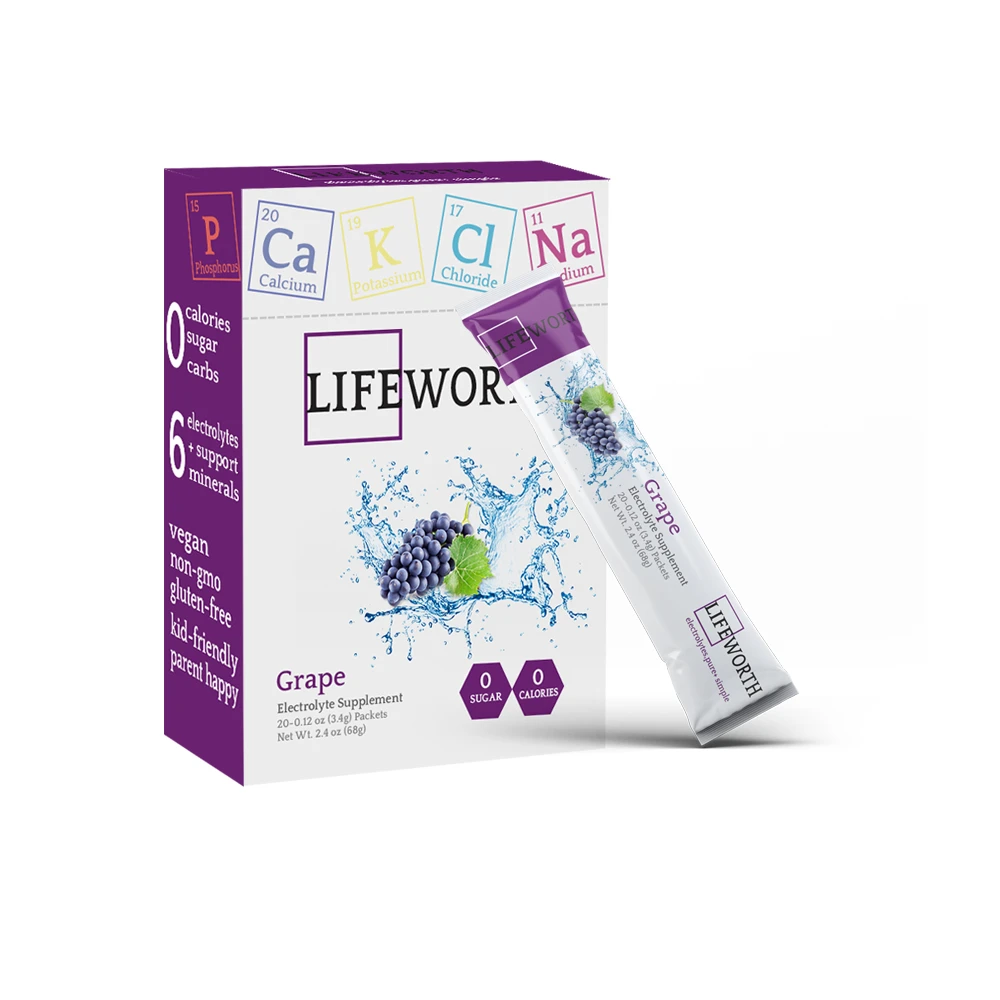 Lifeworth wholesale grape flavor electrolyte energy drink powder