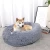 Import Long Faux Fur Fabric Dog Bed Comfortable Donut round dog bed super soft washable pet cushion bed from China