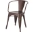 Import Low back leisure elegant italian design home furniture restaurant vintage metal industrial dining armchair from China