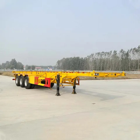 Low Bed Semi Trailer Container Carrier Chassis Trailer Skeleton Semi Trailer