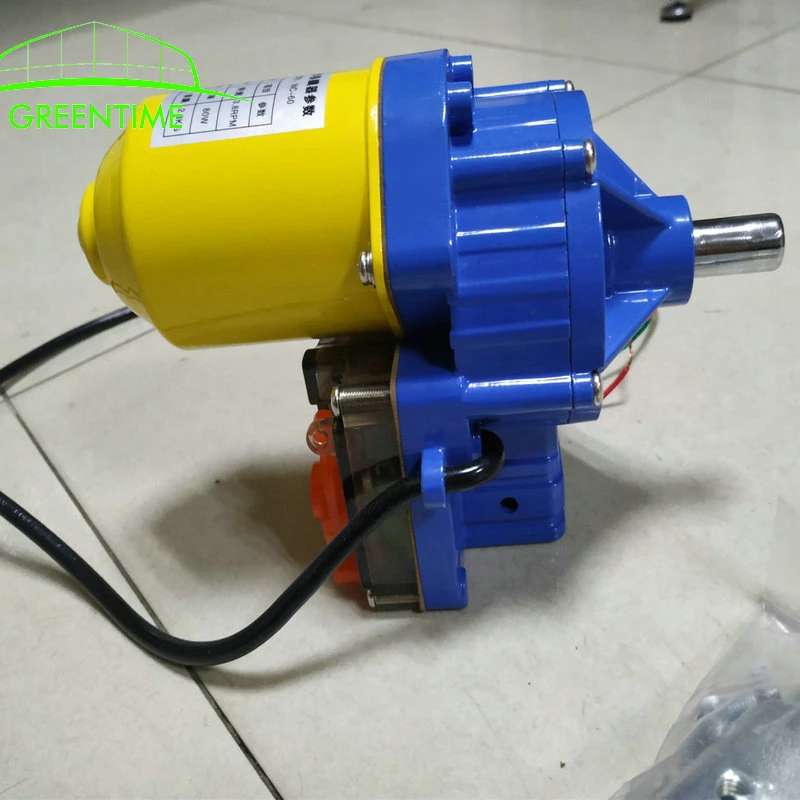 low cost greenhouse ventilation use roll up motor