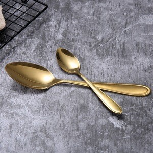 Low MOQ stainless steel cutlery spoon cheap spoon and fork flatware sets