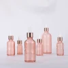 Luxury classic 1oz 30ml ml translucent rose gold glass dropper bottle with dropper lid