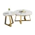 Import Luxury Living Room Furniture Gold Stainless Steel Base Round Marble Design Sintered Stone Top Nesting coffee table set from China