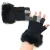 Luxury Rabbit Fur Trim Multifunctional Cover Colorful Fluffy Wool Knitted Half Finger Gloves Mittens For Women Winter