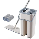 Magic Mop Free Hand Washing Flat Mop Ultrafine Fiber Cleaning  Mop Cleaner Household with Bucket