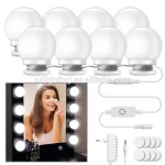 Makeup Mirror Light Bulb Hollywood LED Dimmable Mirror Makeup Point Light for Bathroom Vanity Lighting/Dressing Cosme