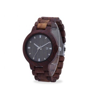 Man Analog Quartz Wood Strap Fashion Novel Bamboo Watch Men&#39;s Modern Cool Clock Wood Watch